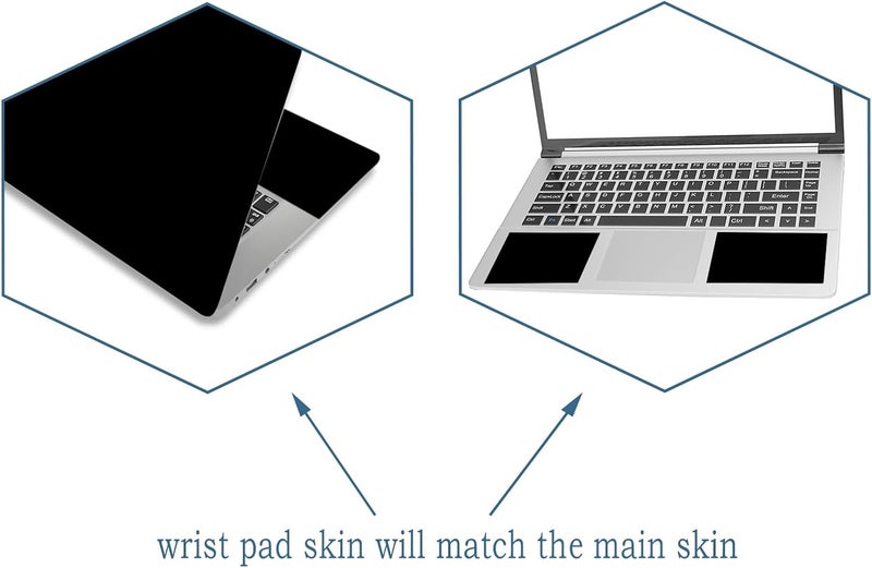 ARTSO Black Laptop Skin Sticker 12.1 13 13.3 14 15 15.6 inch Netbook Sticker Decal Universal Notebook PC Reusable Art Personalized Soft Skin Protector - Image 2